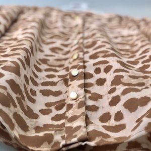 Banana Republic Animal Print Chiffon Blouse